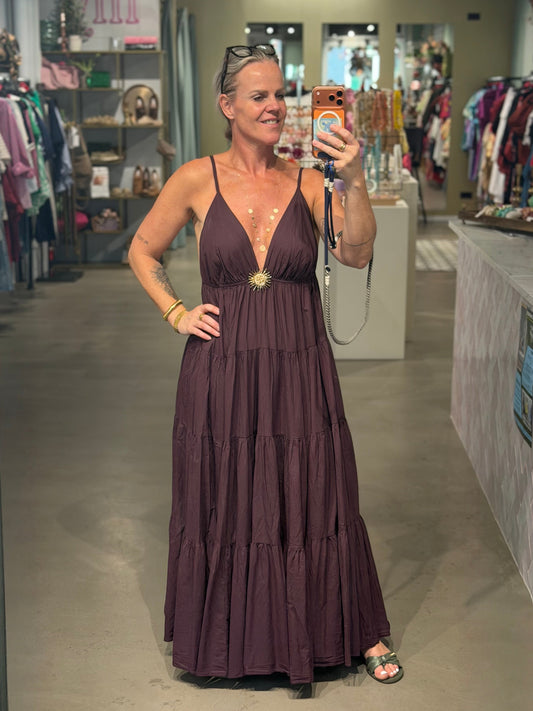Cotton SUN Dress aubergine