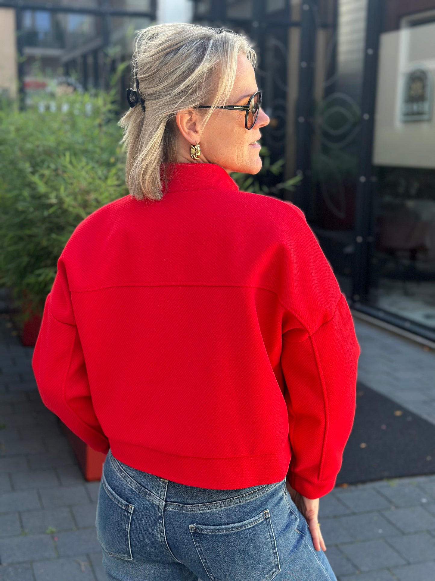 Bomber jacket rood