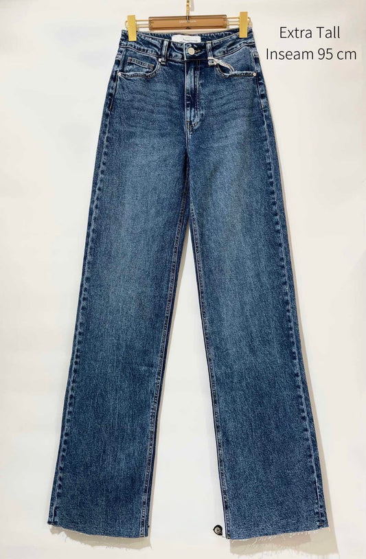 Queen Hearts - extra Tall wide leg jeans donker blauw