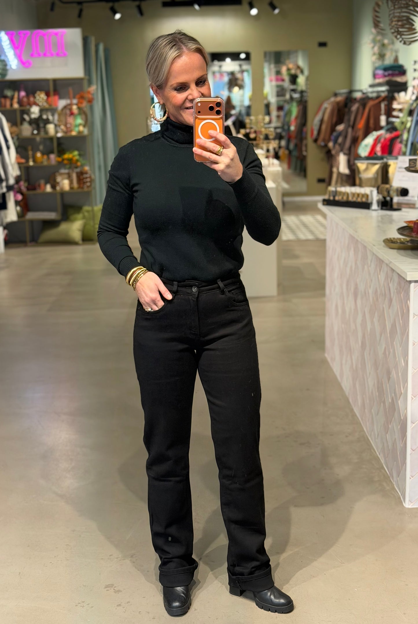 Toxik - Tall straight jeans black