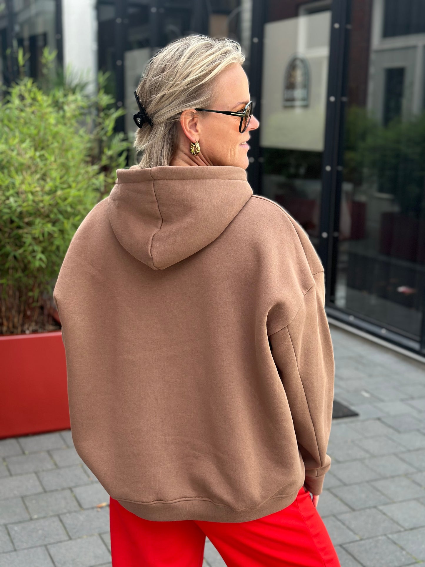 hoodie sweater Je t’aime licht bruin