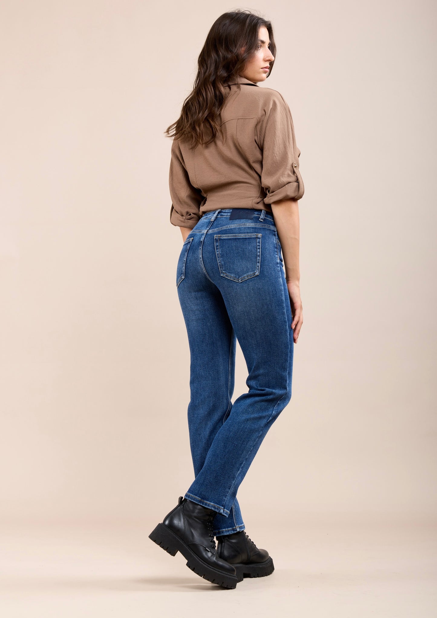 Toxik straight fit jeans 89 donker blauw