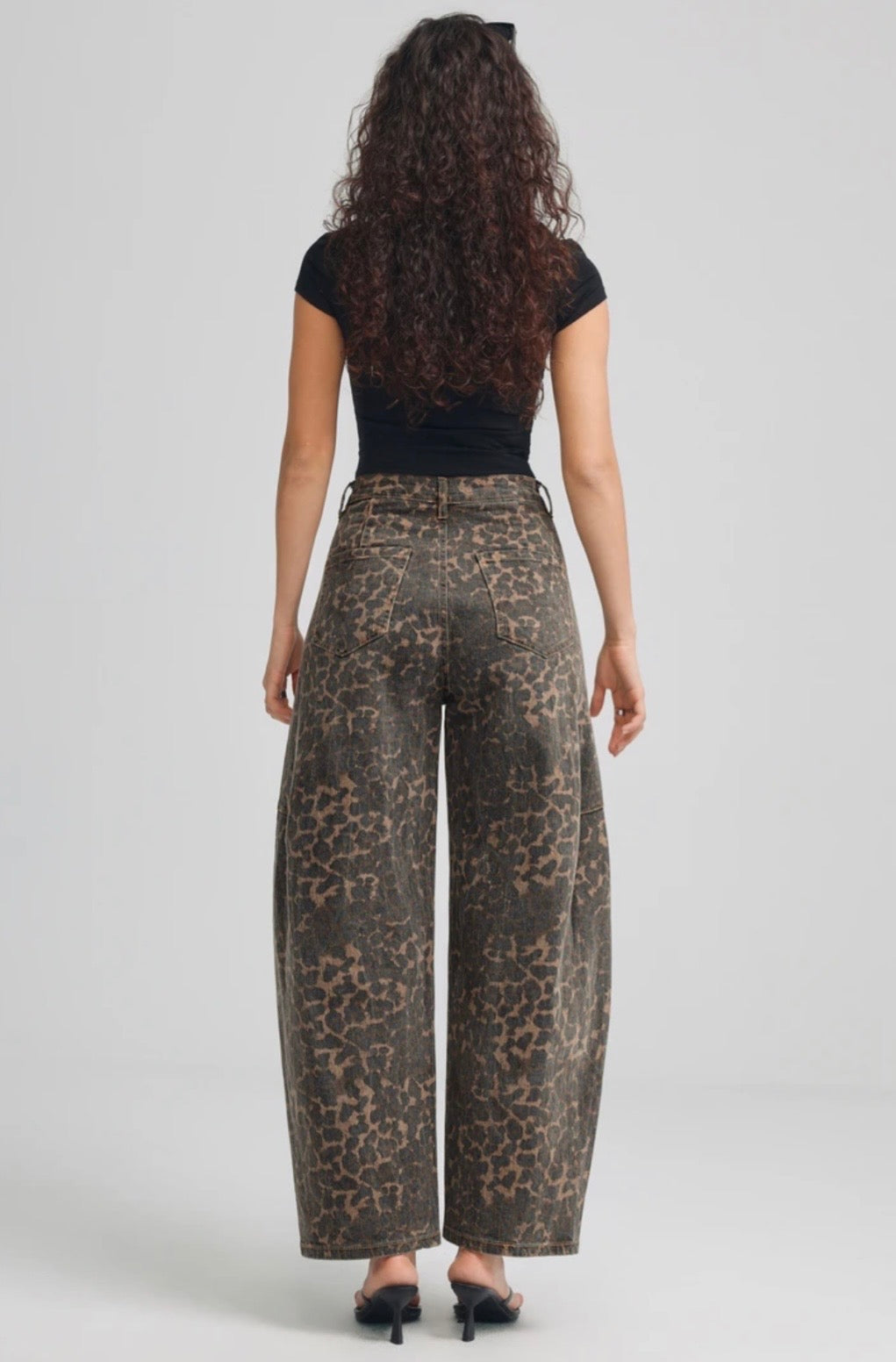 Barrel Jeans studs leopard