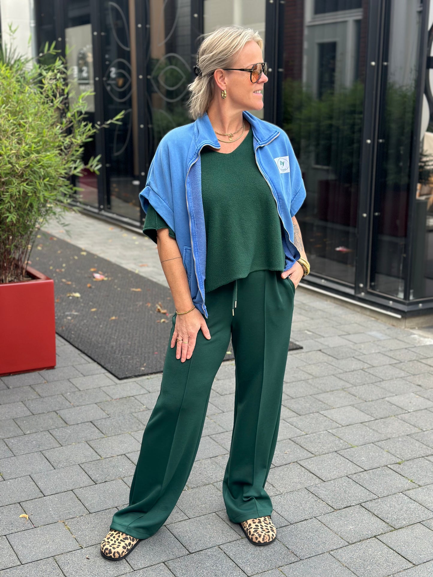 Comfy trui Ilja flessen groen
