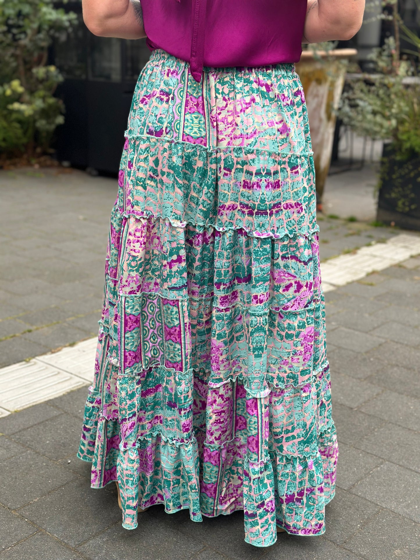 Maxi rok joly paar/aqua