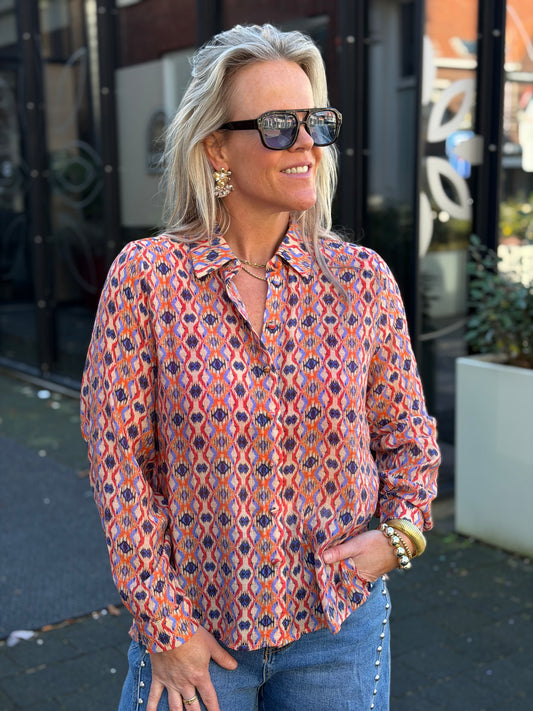 Viscose blouse oranges