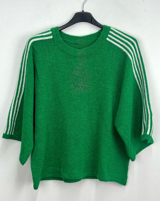 Sporty knit trui groen