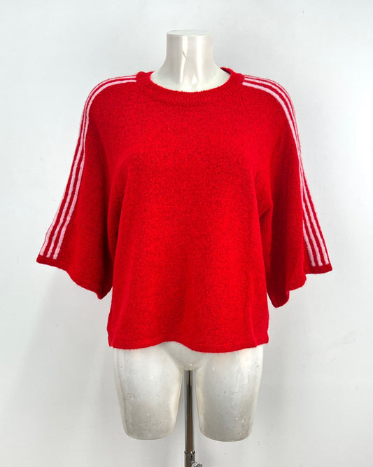 Sporty knit trui rood