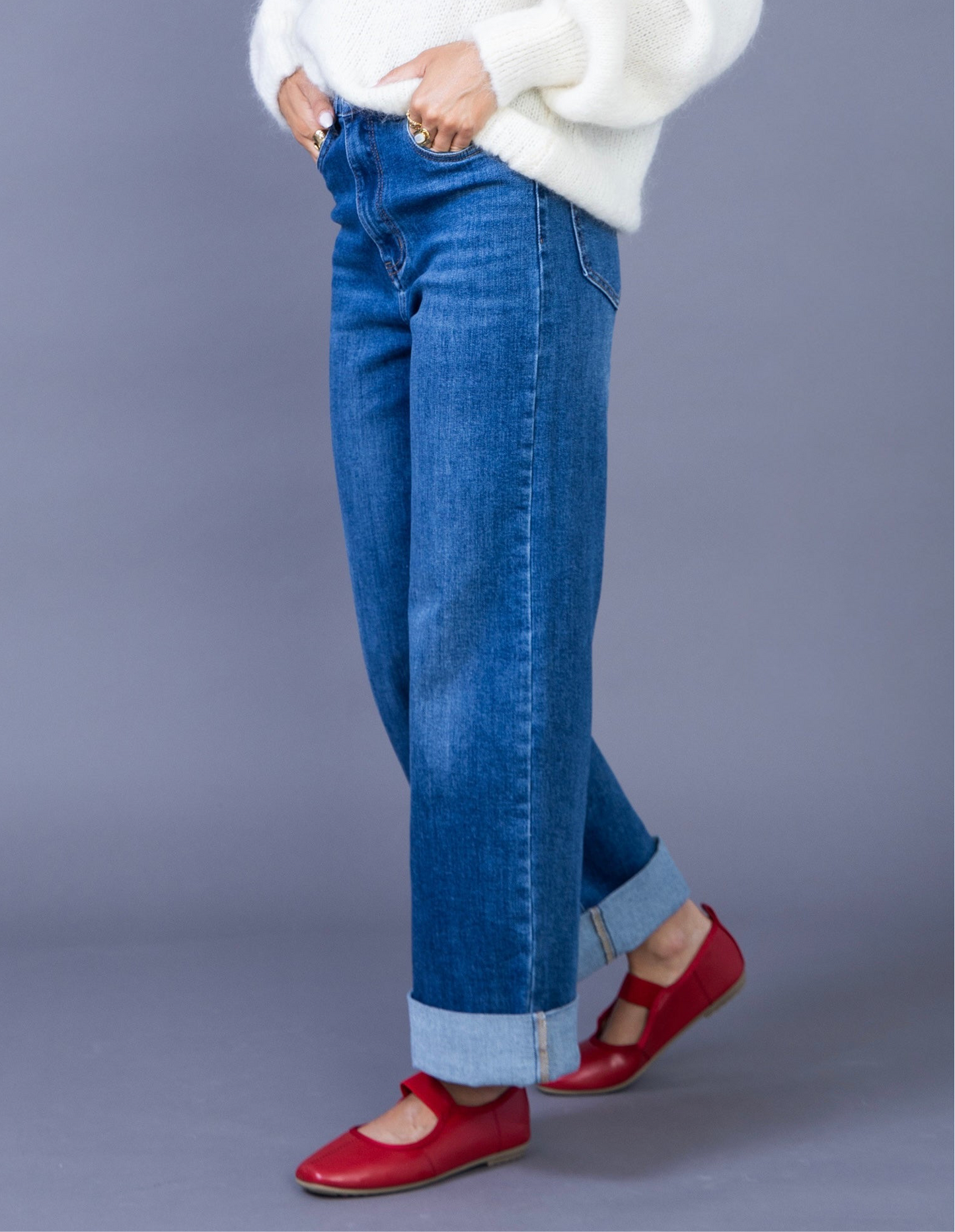 Ana & Lucy - Tall wide leg jeans dark blue