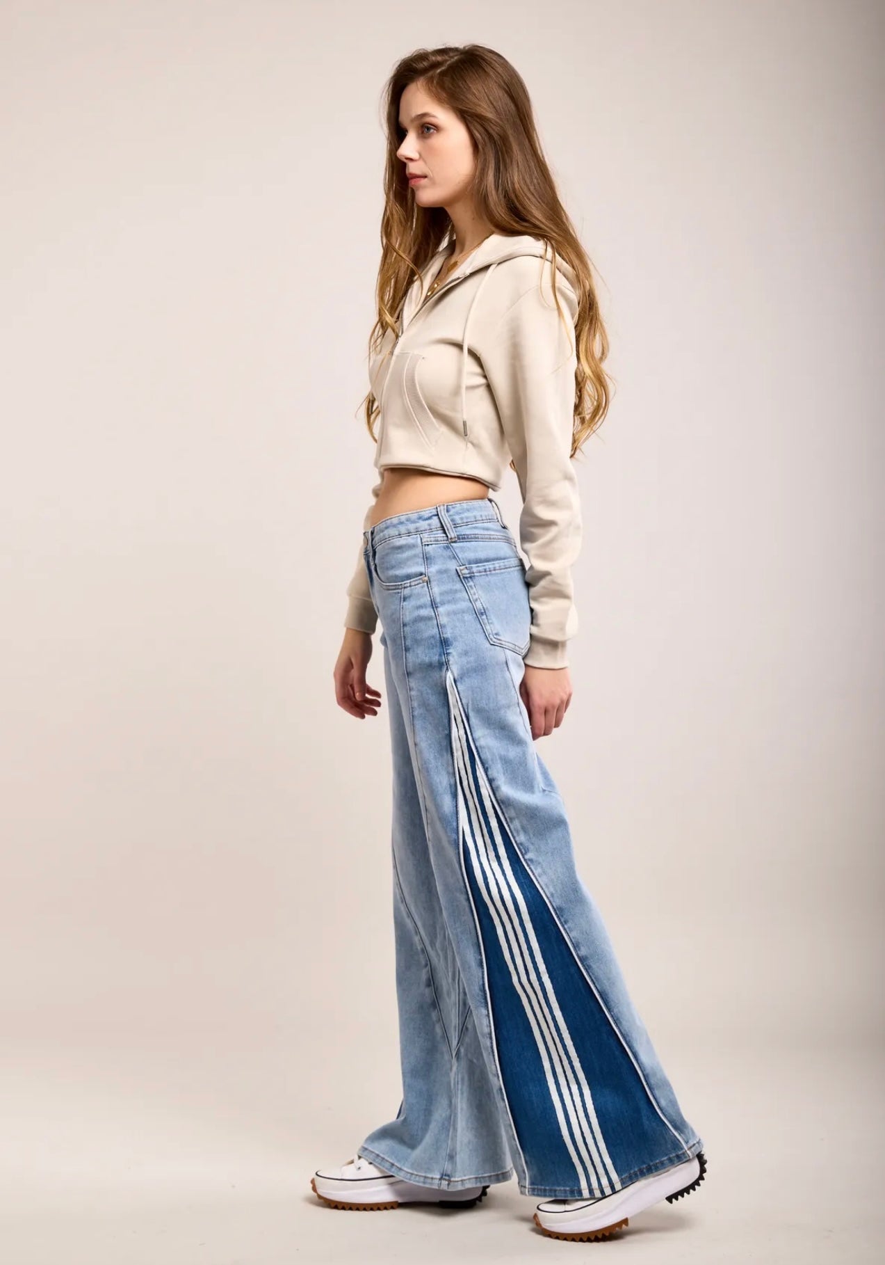 Toxik wide leg 4stripe jeans