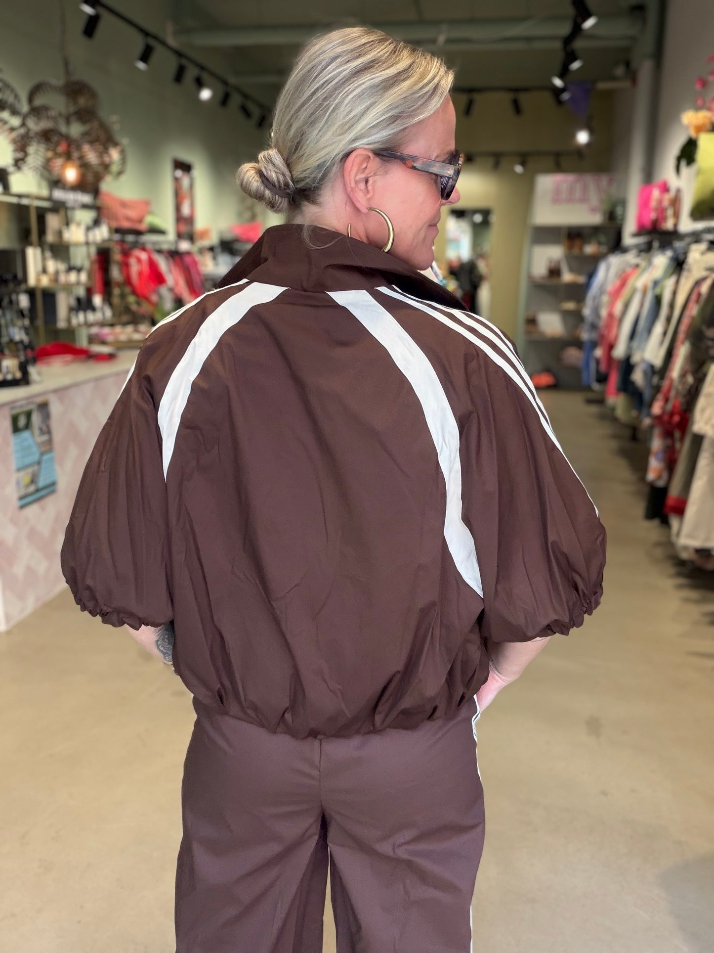Retro sportjacket bruin