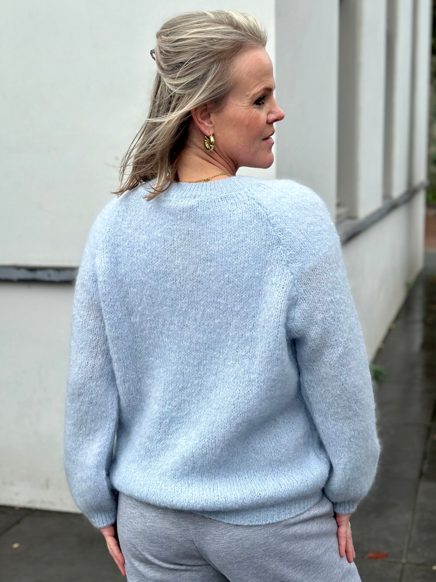 Lola mohair trui licht blauw