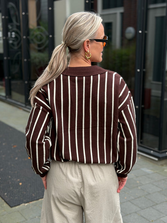 Knitted polo sweater LA bruin