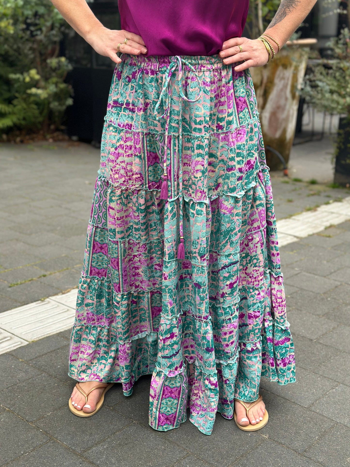 Maxi rok joly paar/aqua