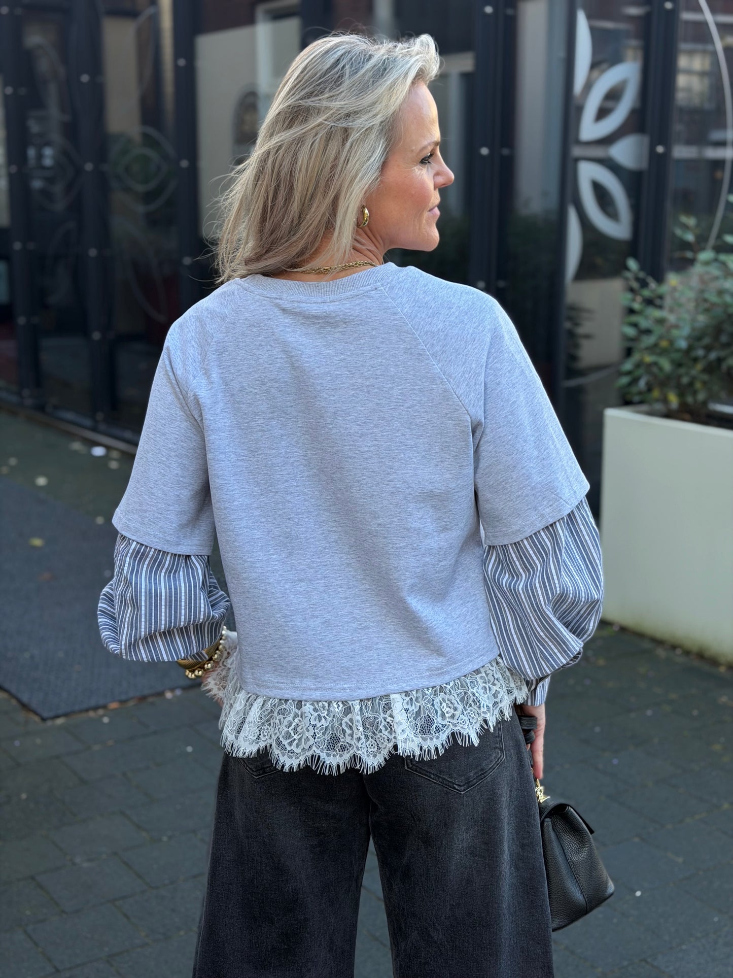 Blouse sweater grijs