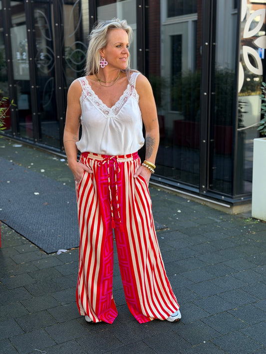 Broek gold & Silver LOUPINA fuchsia