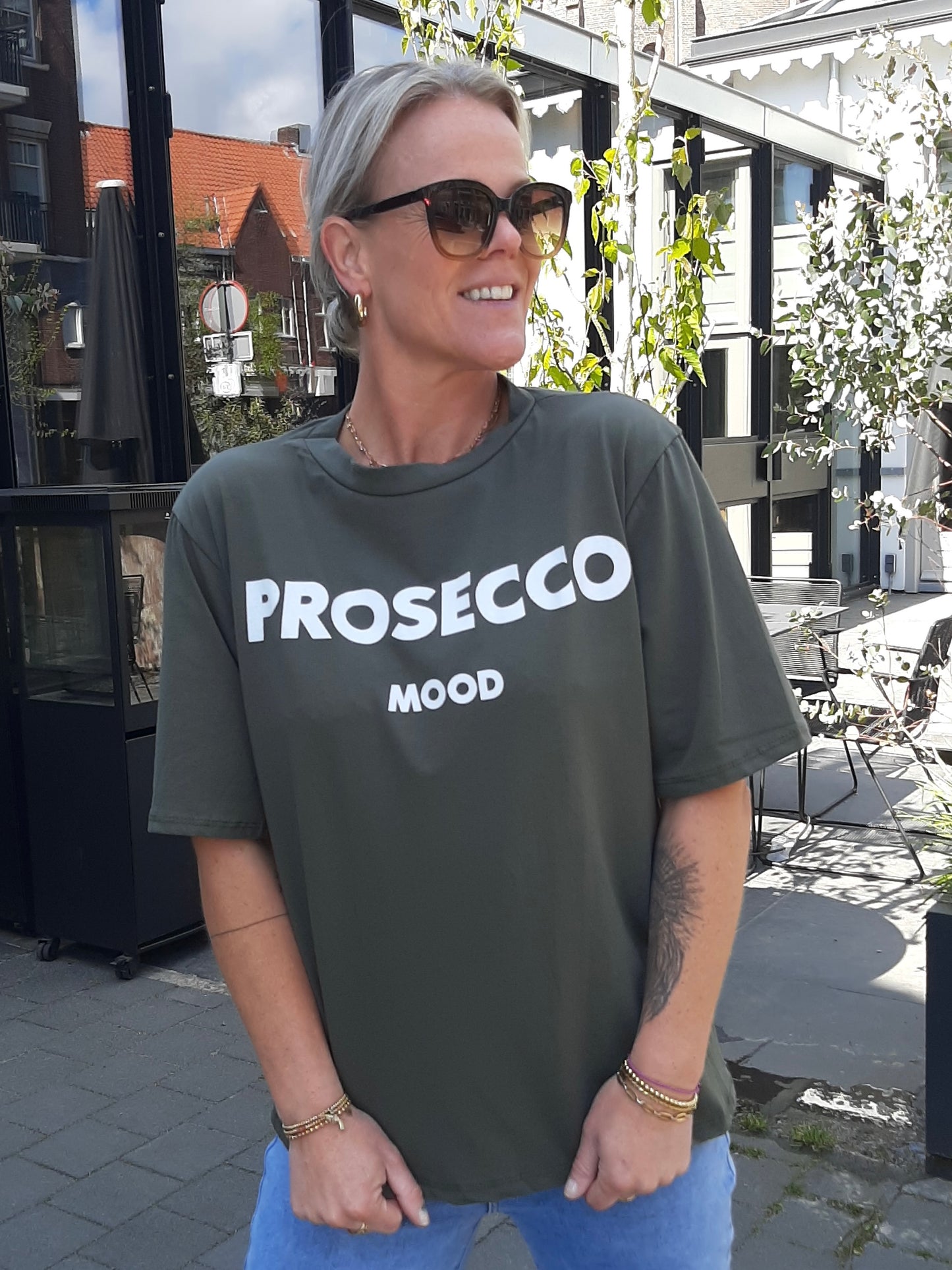 T-shirt Prosecco khaki