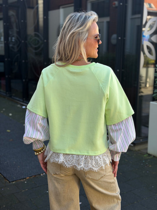 Blouse sweater lime