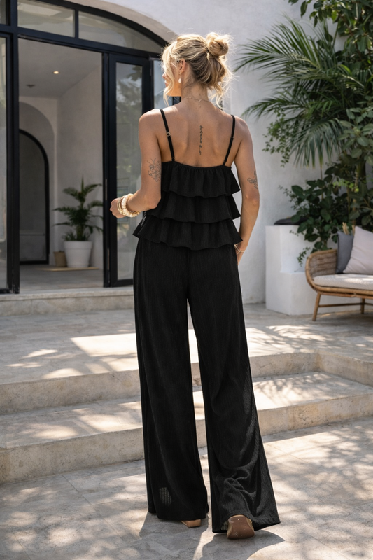 Tweedelige set Joly broek en top zwart