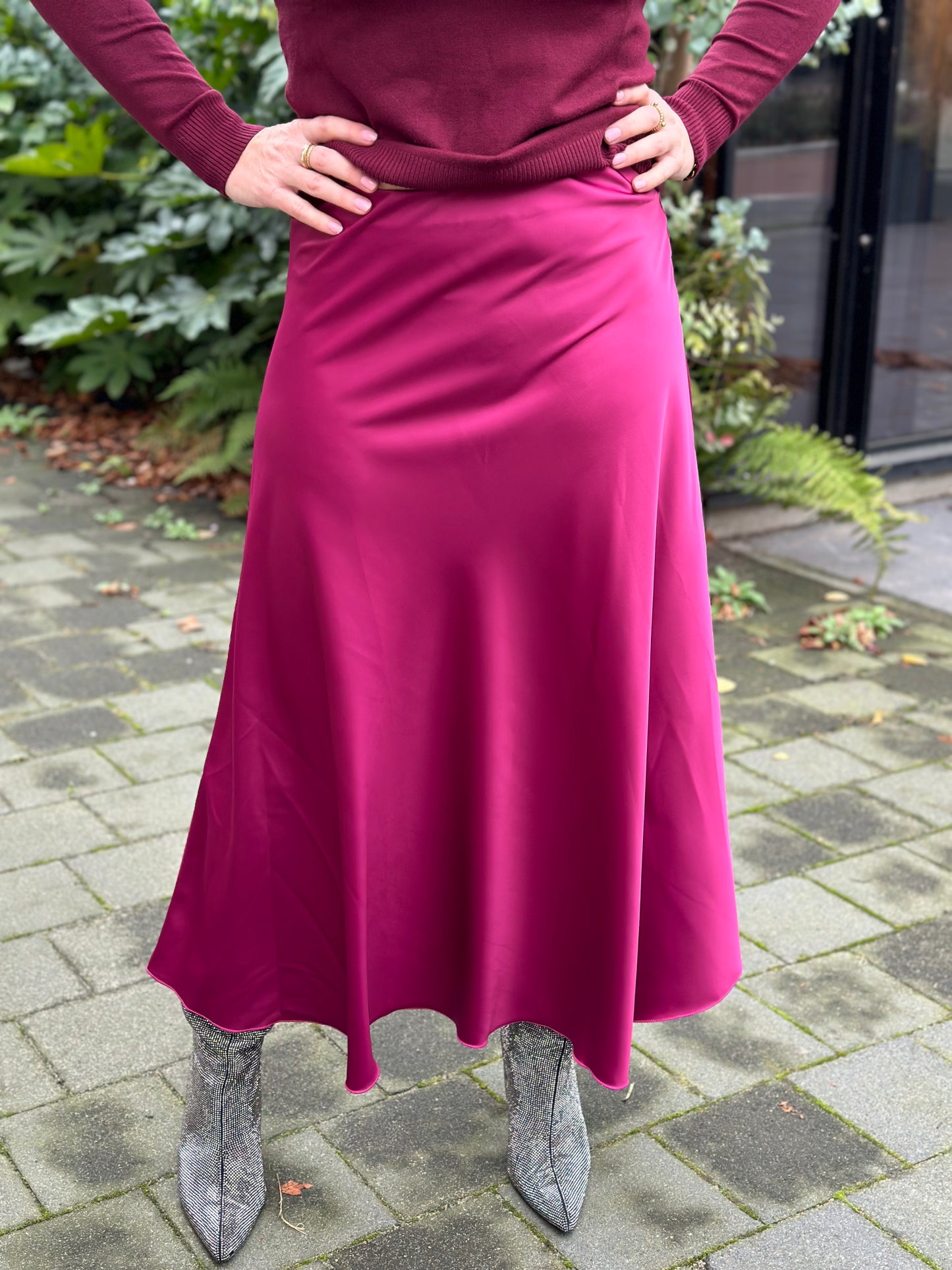 Mina rok cherise/bordo