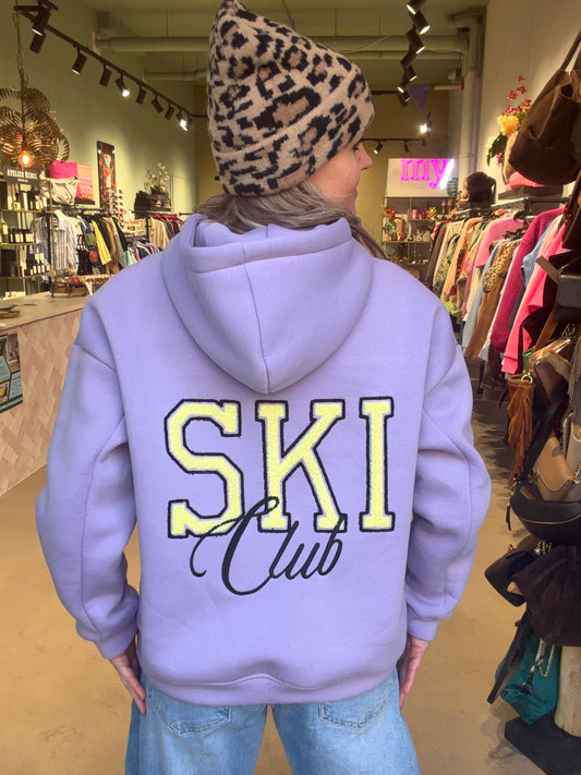 hoodie sweater Ski Club lila