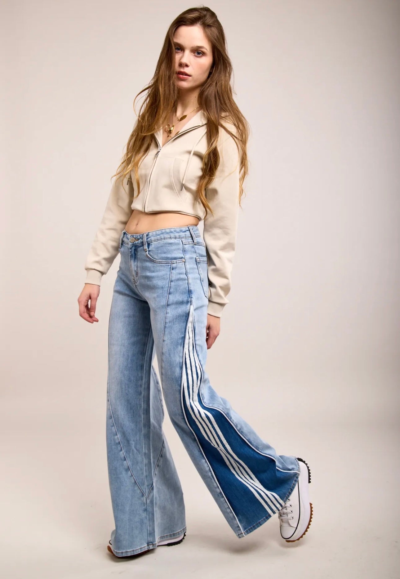 Toxik wide leg 4stripe jeans