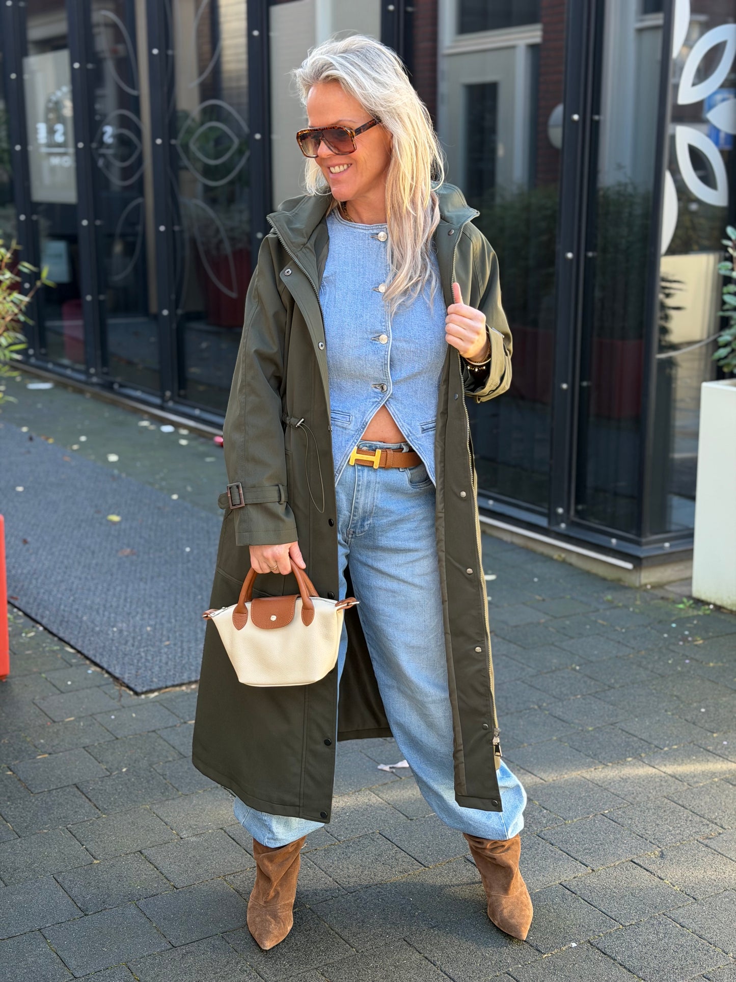 Denim gillet blue