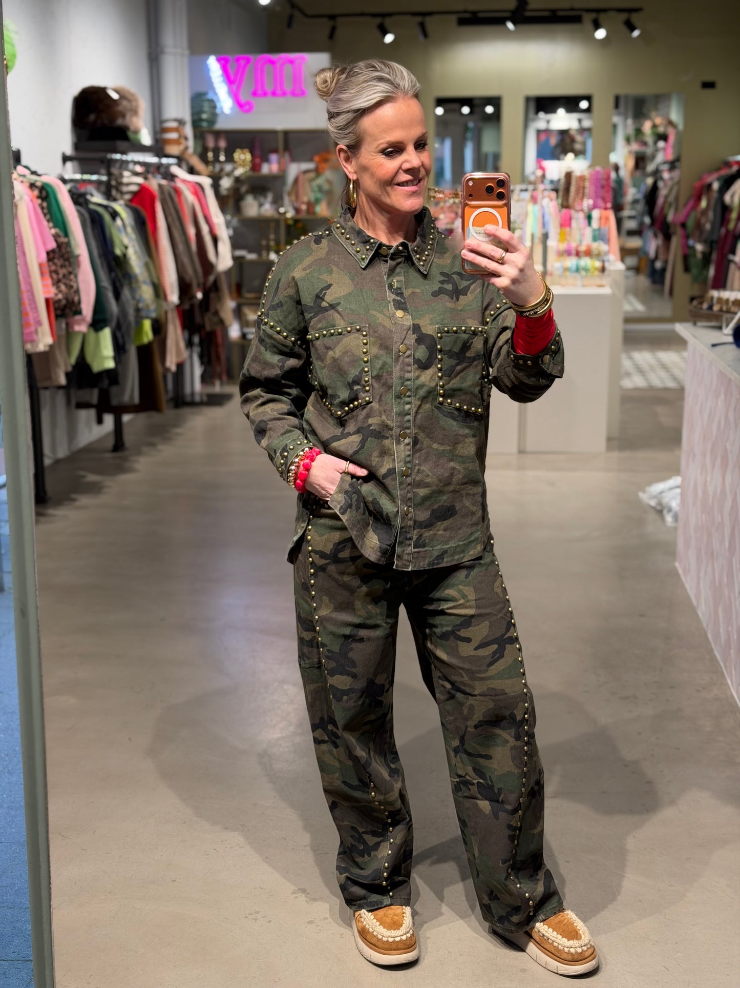 Camp denim jacket studs