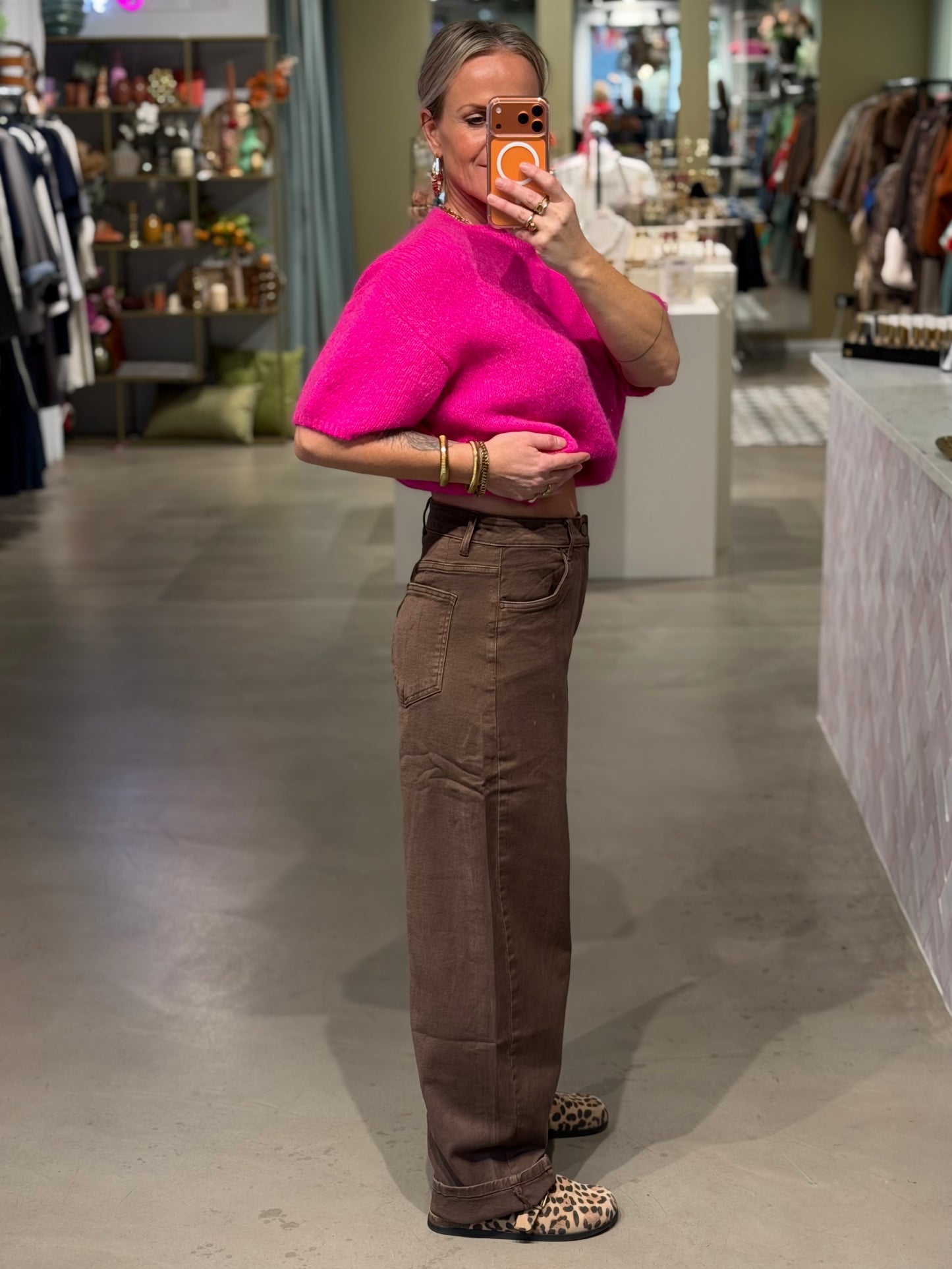 Ana & Lucy Barrel Jeans bruin