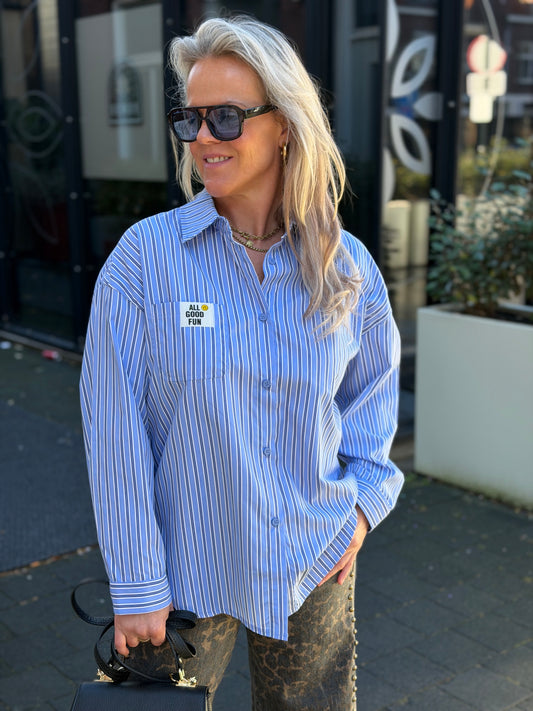 Blouse good things blue stripe