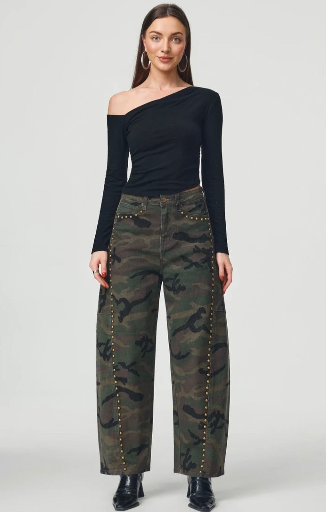 Barrel Jeans studs camo