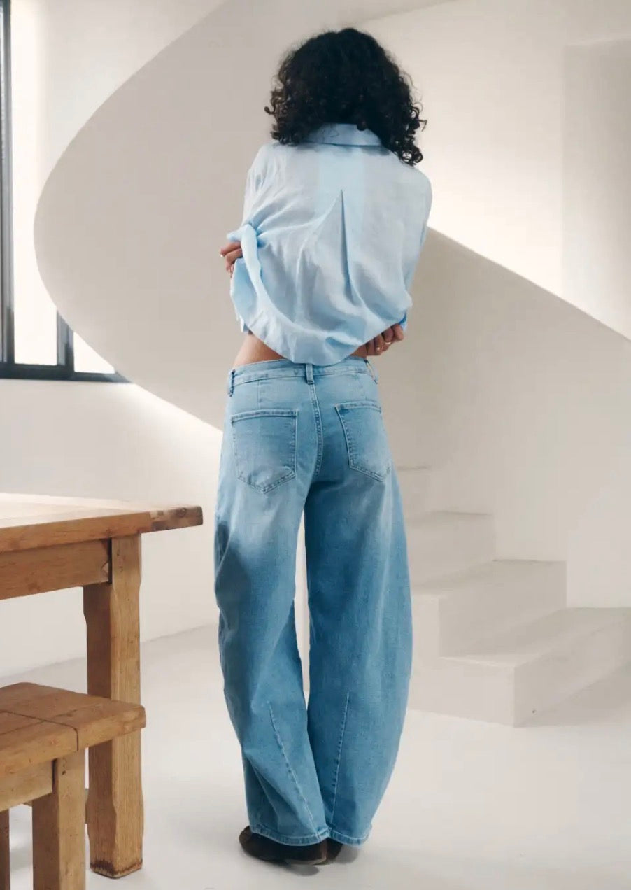 Ana & Lucy - Barrel Loose Jeans light blue