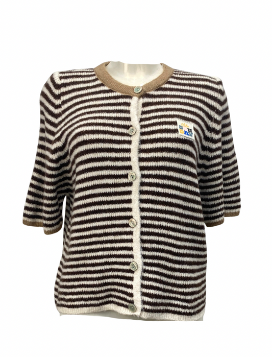 Cardigan bruin Stripe
