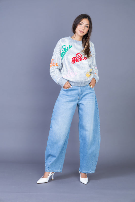 Ana & Lucy - Barrel Loose Jeans light blue