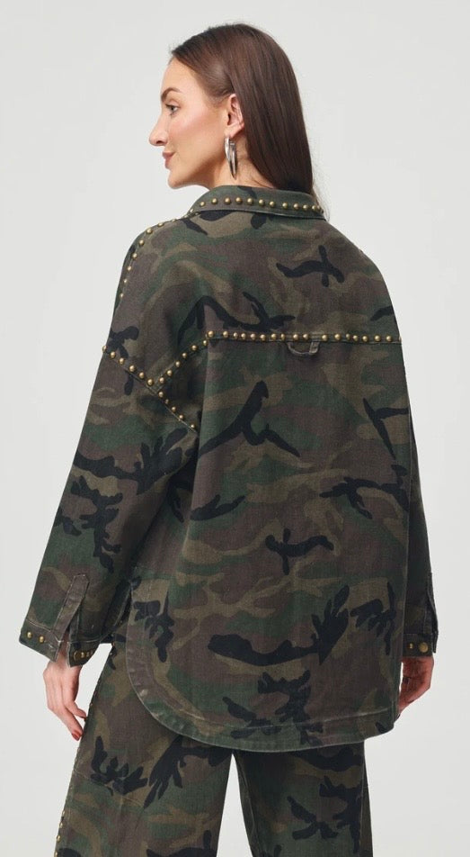 Camp denim jacket studs