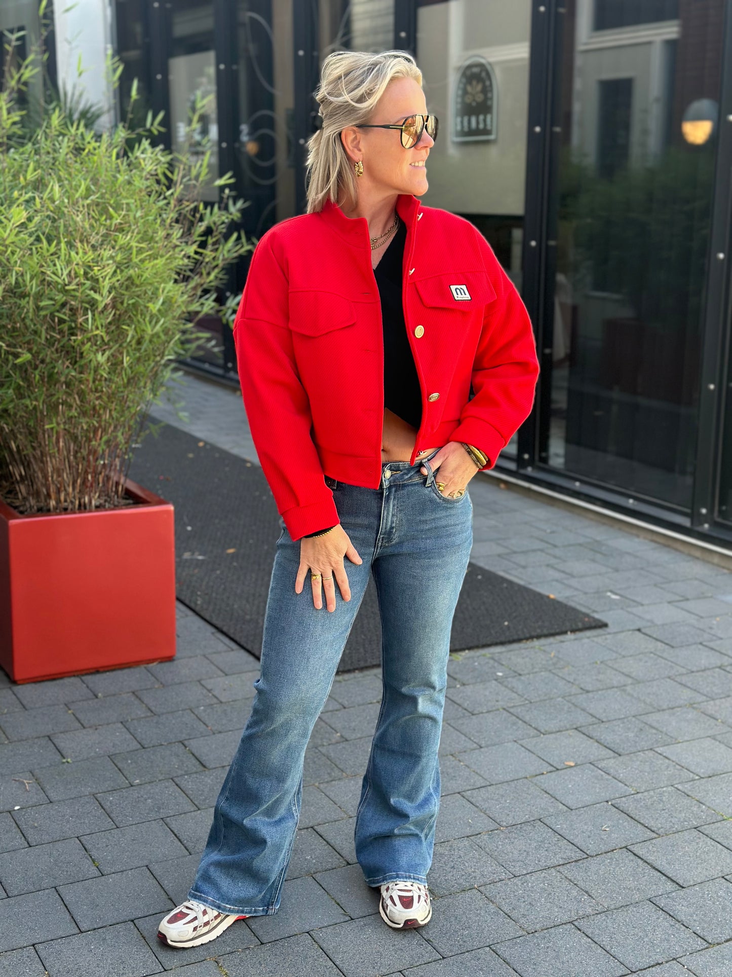 Bomber jacket rood