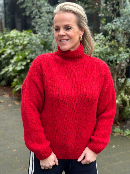 Carin mohair trui rood