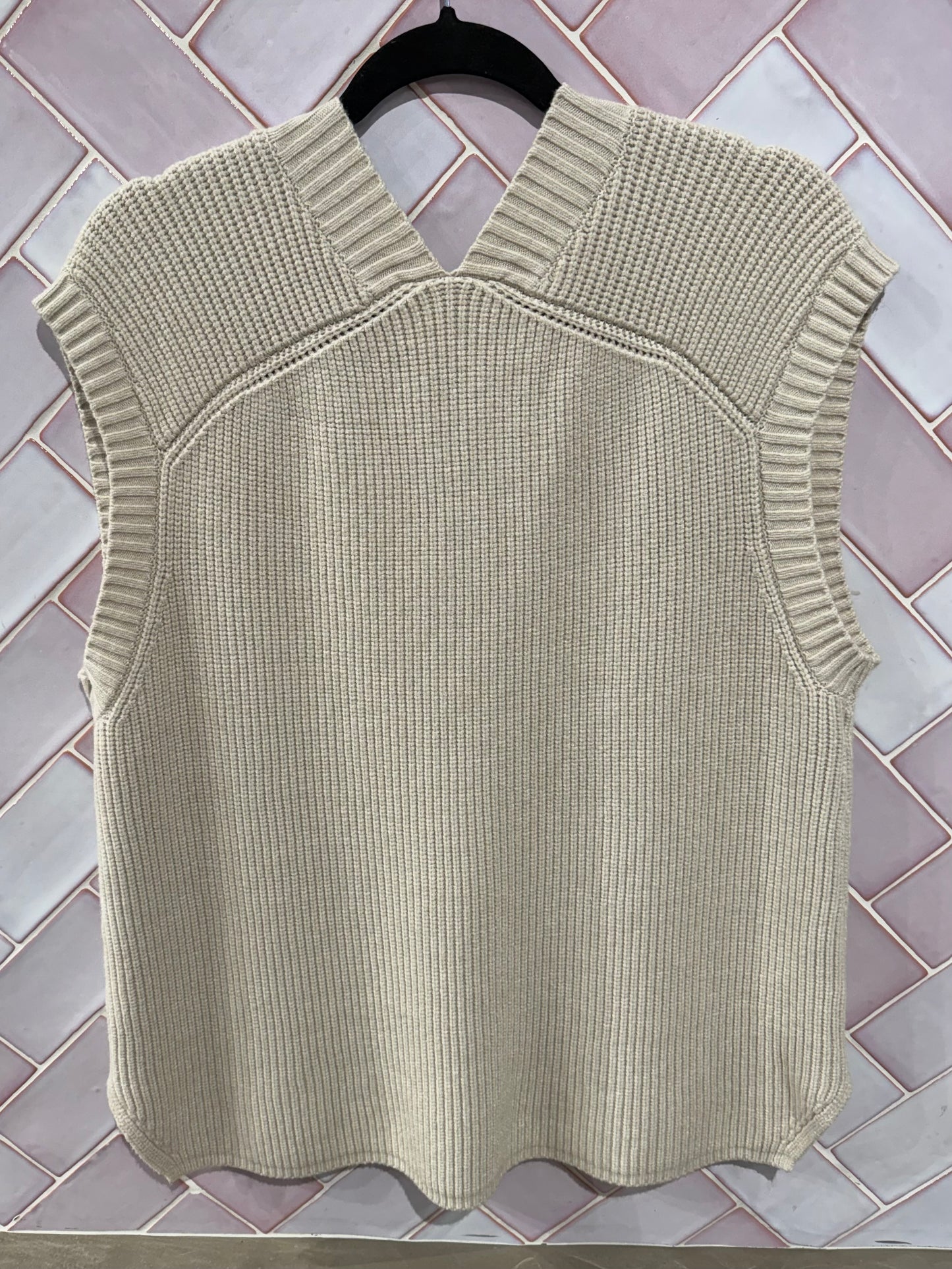 Oversized rib spencer ecru