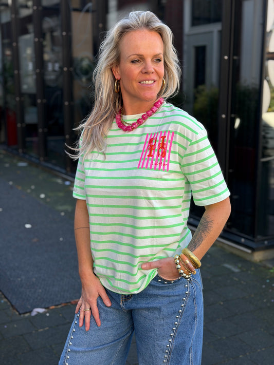 T-shirt stripe lobster