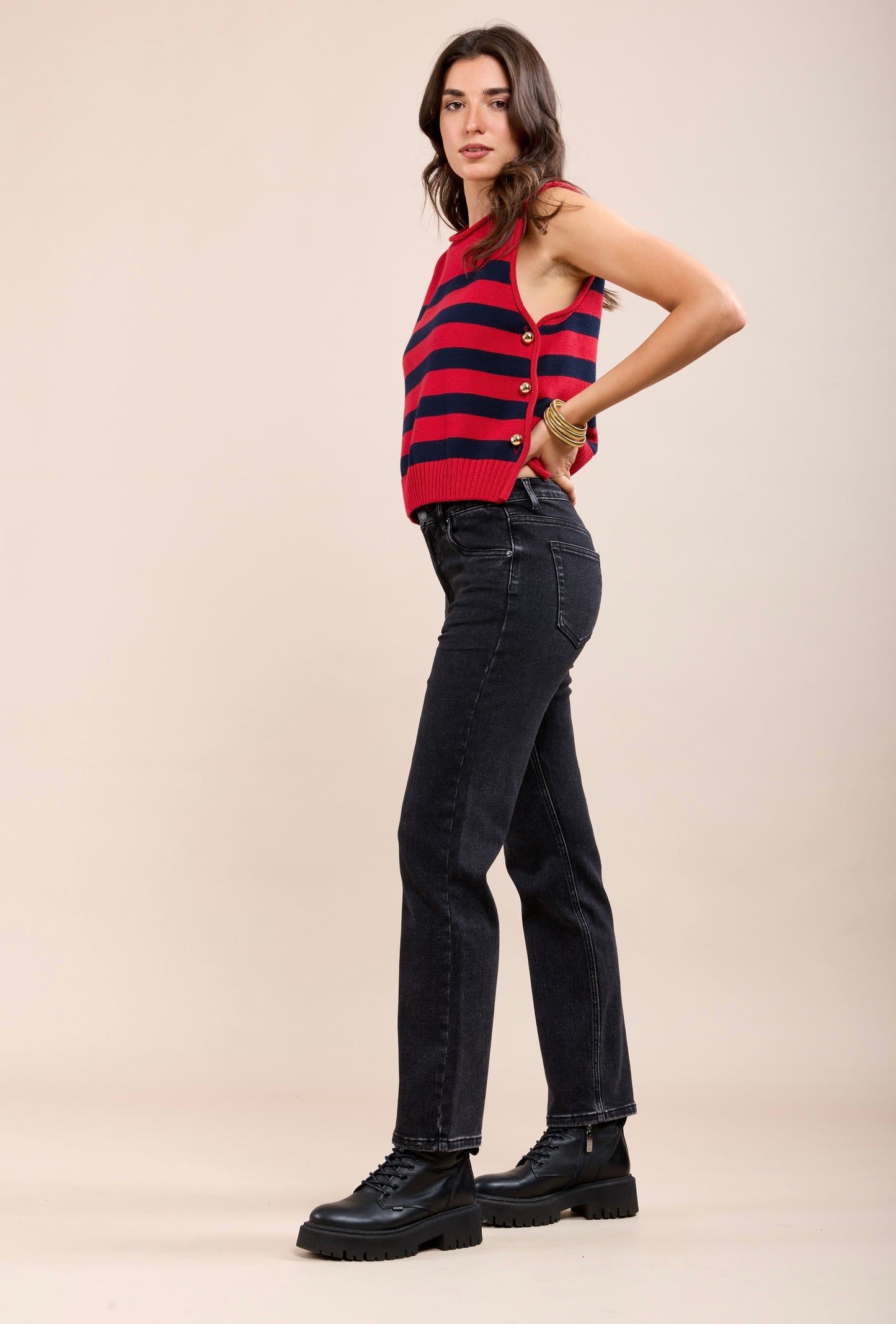 Toxik straight fit jeans 89 donker grijs