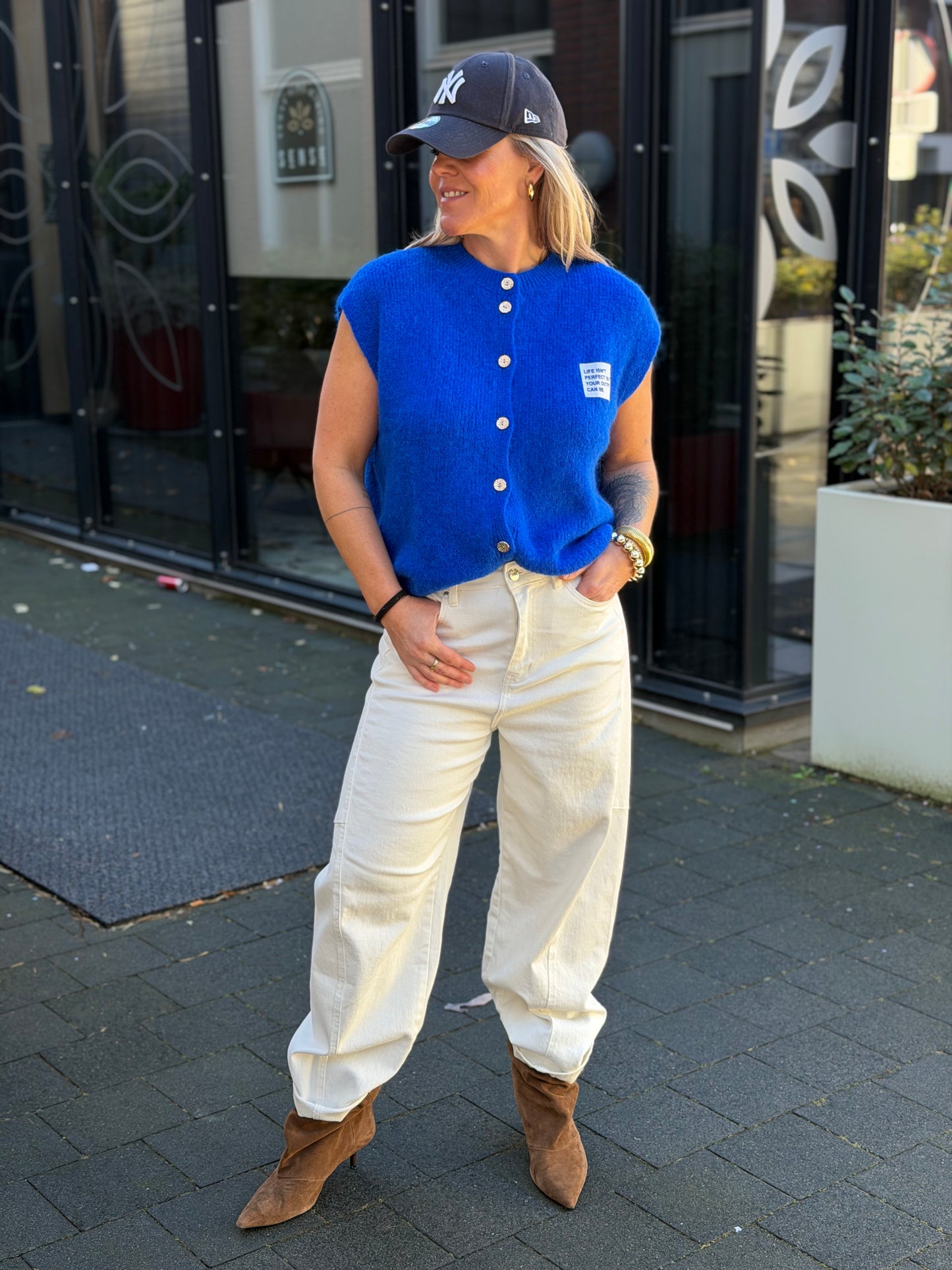 Kobalt knitted Gillet