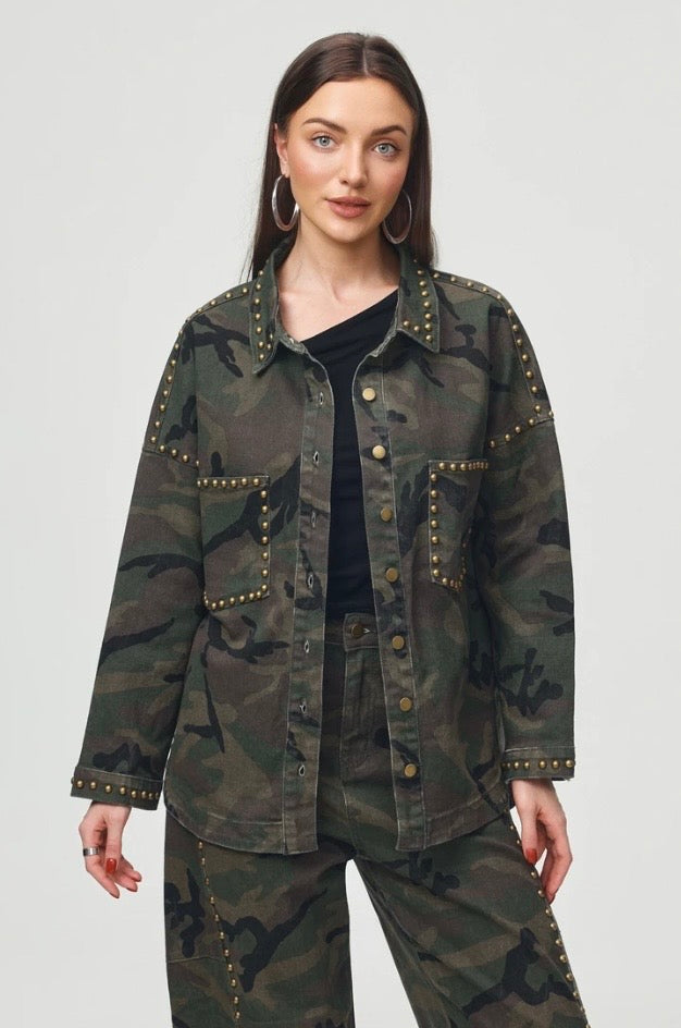 Camp denim jacket studs