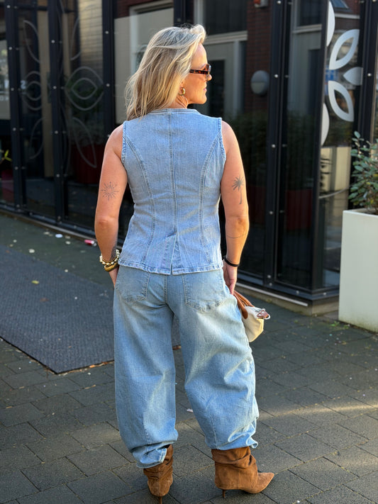 Ana & Lucy - Barrel Loose Jeans light blue