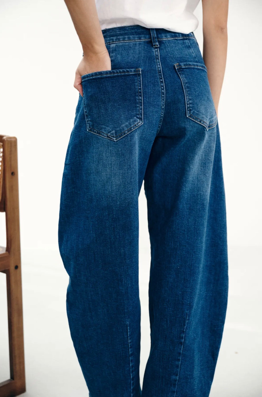 Ana & Lucy - Barrel Loose Jeans dark Blue