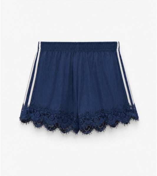Retro trainings short blauw