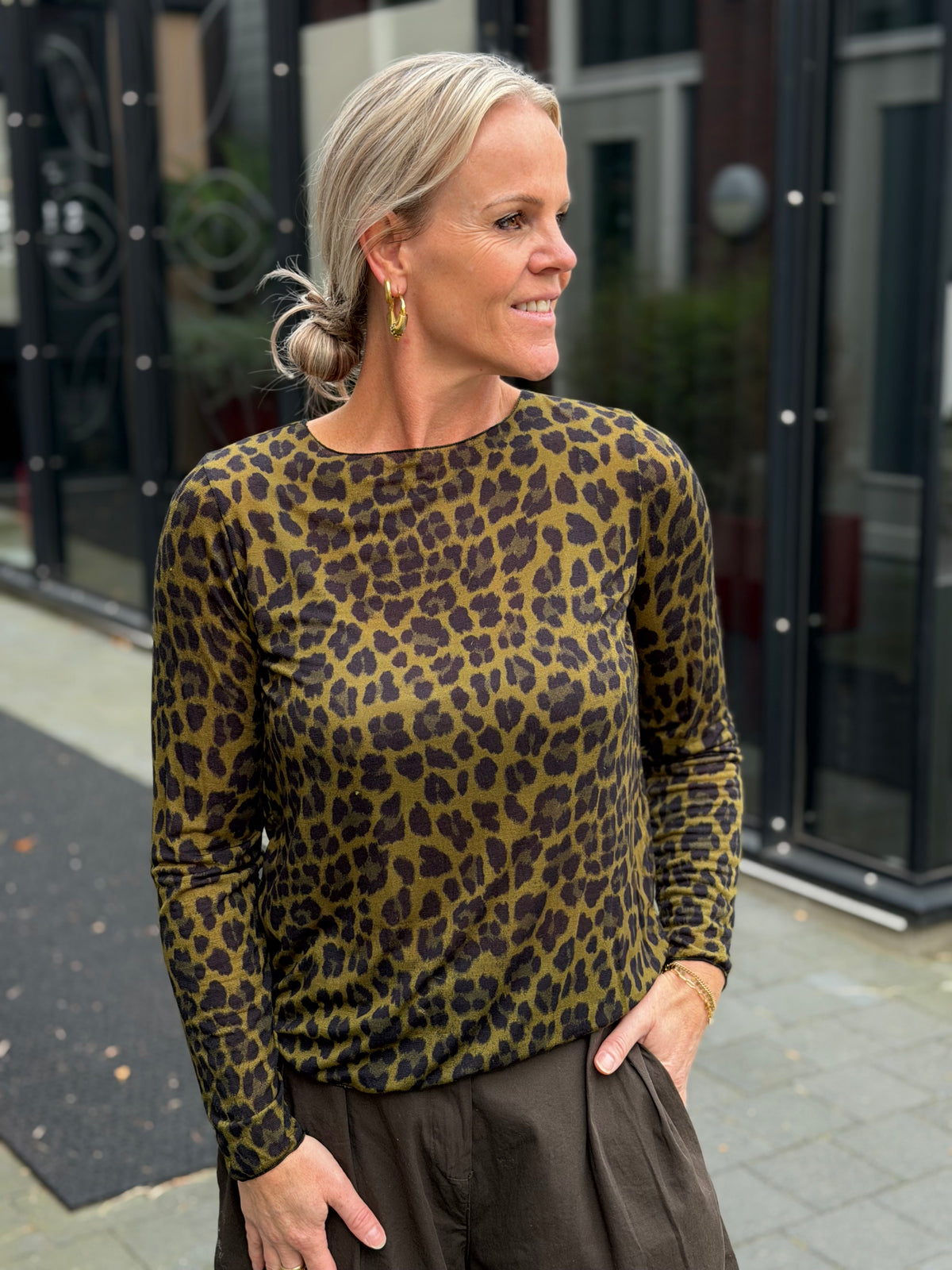 Leopard longsleeve green