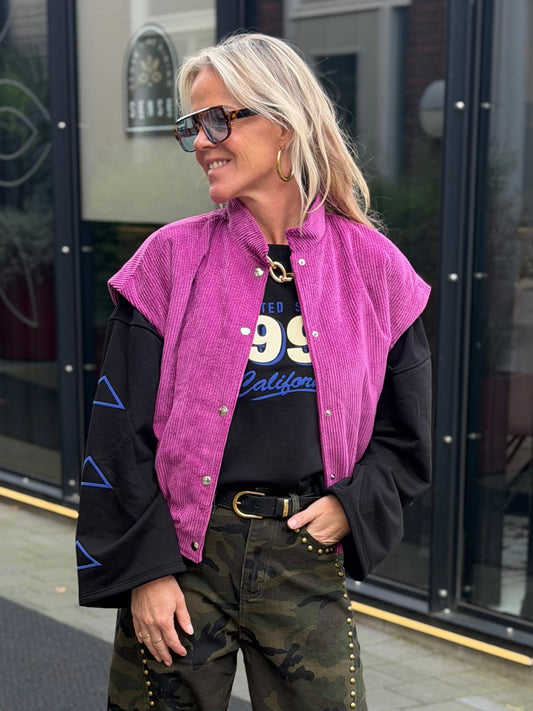 rib bodywarmer vivid paars