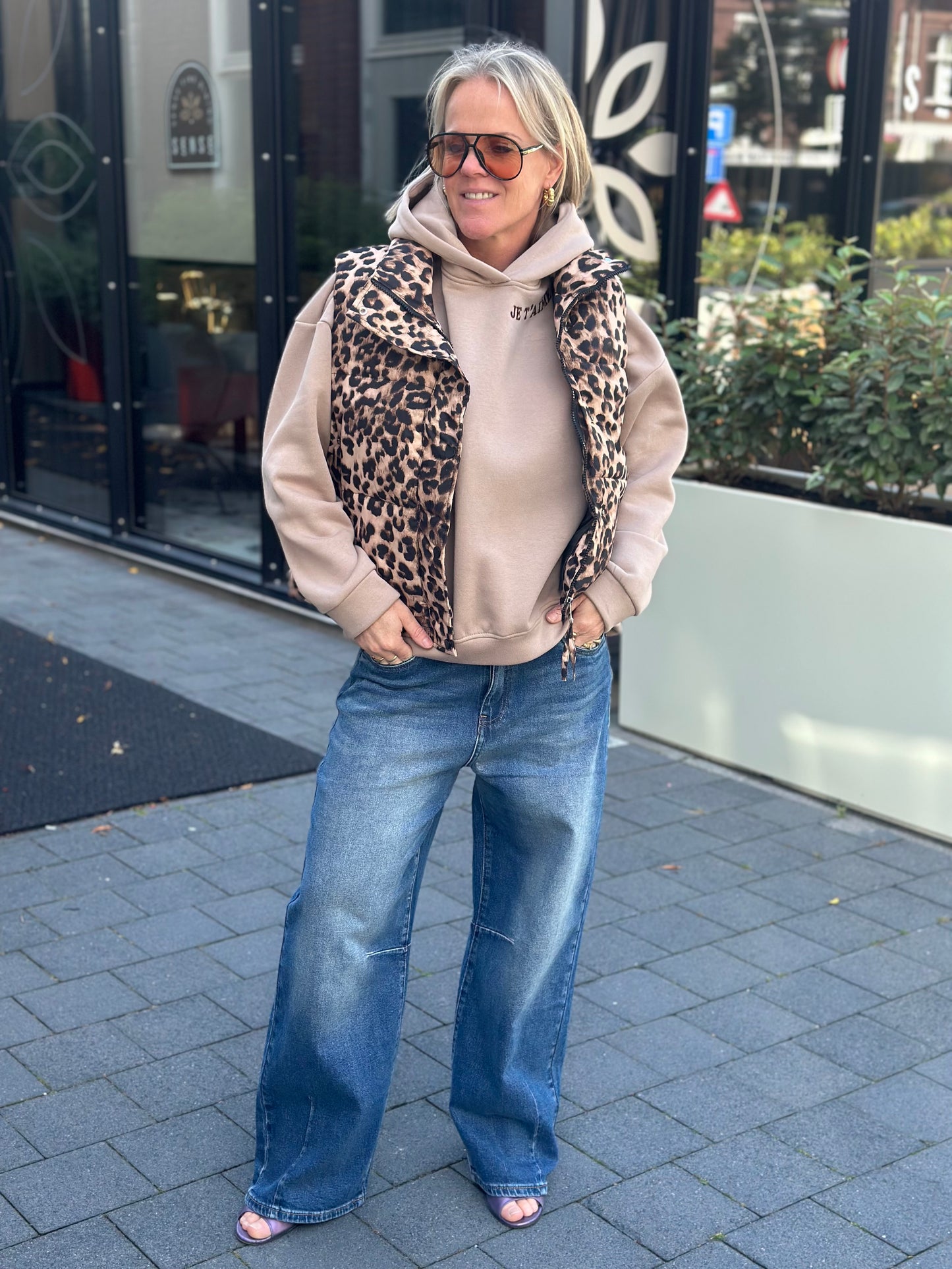 hoodie sweater Je t’aime beige