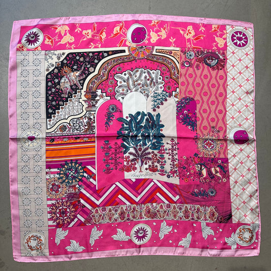 Silk sjaal fuchsia