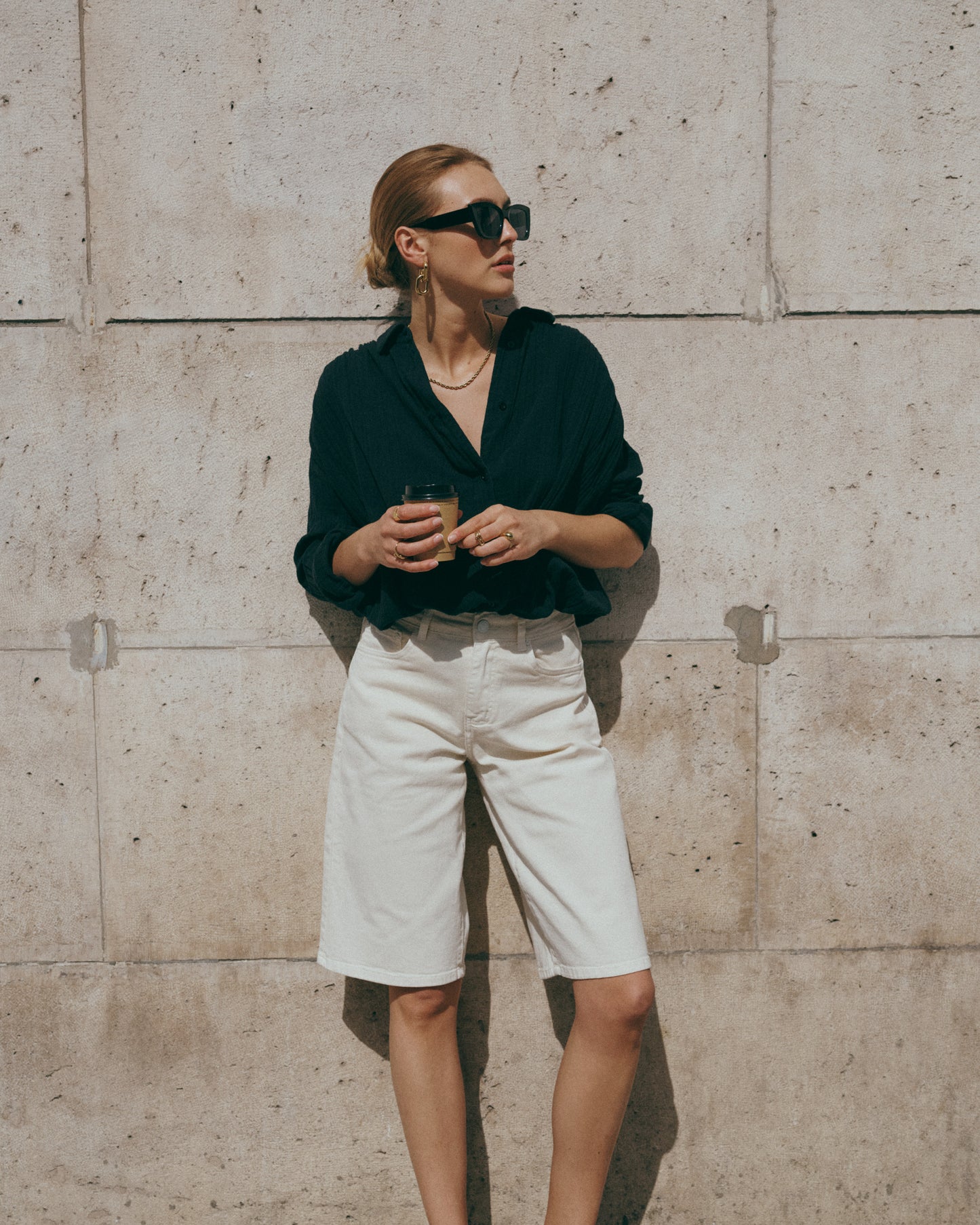 Denim Bermuda ecru